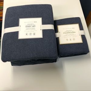 Pottery Barn Organic Favorite Tee Sheet Set. XL Twin